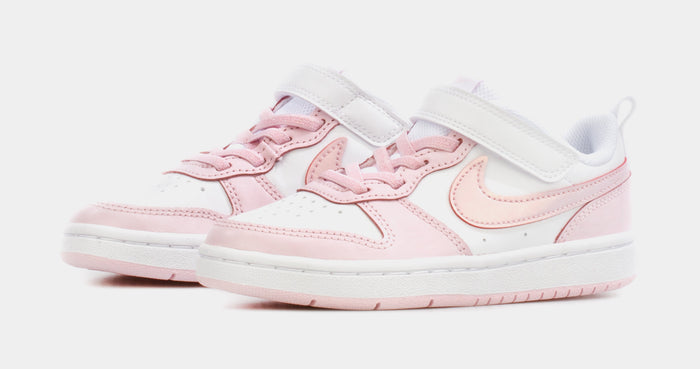 Court Borough Low 2 SE Preschool Lifestyle Shoes (White/Pink)