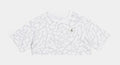 Cropped GFX Womens Short Sleeve Shirt (White/Grey)