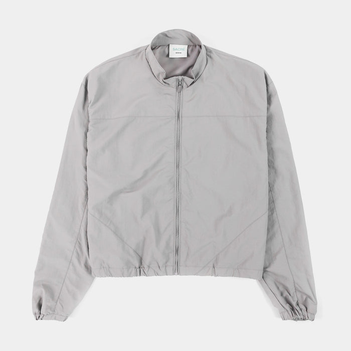 Cropped Windbreaker Womens Jacket (Grey)