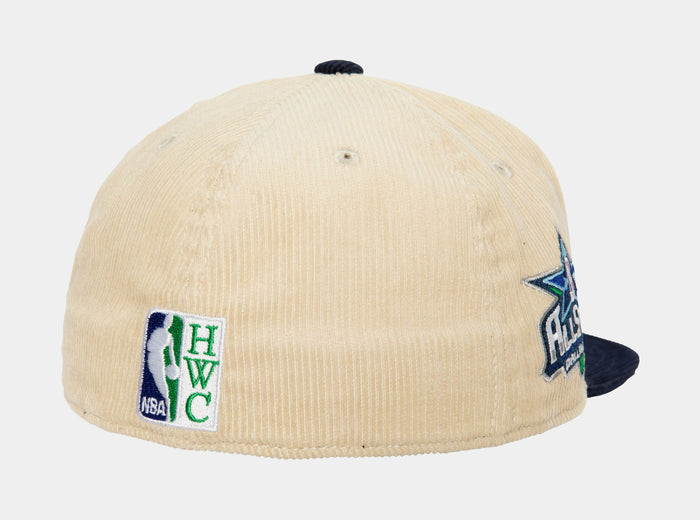 Dallas Mavericks 2 Tone Team Cord Fitted Mens Hat (Beige/Green)