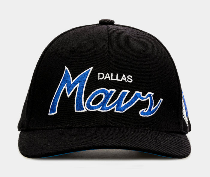 Dallas Mavericks Team Script 2.0 Mens Snapback Hat (Black)