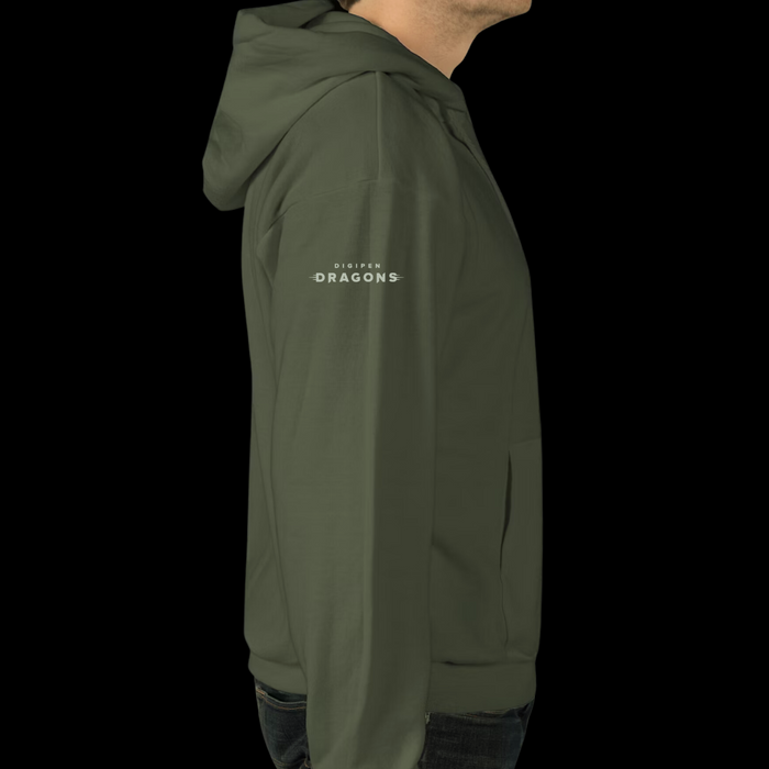 DigiPen Dragons Hoodie in Sage Green
