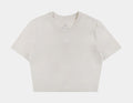 Essential Slim Fit Crop Womens Short Sleeve Shirt (Beige)