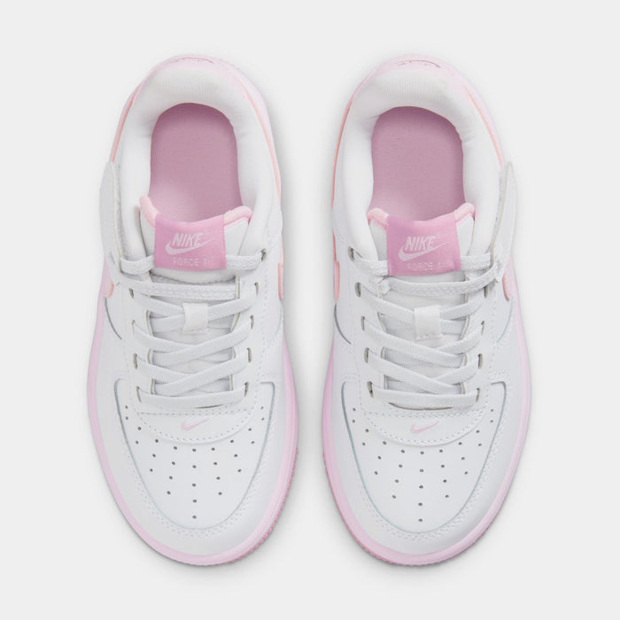 Force 1 Low EasyOn Preschool Lifestyle Shoes (White/Pink Foam/Elemental Pink)