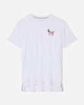 Front of White Freedom Athletic T-Shirt#color_white