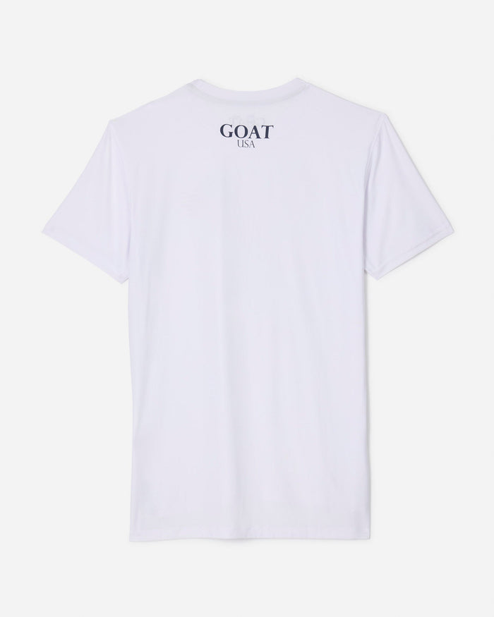 Back of White Freedom Athletic T-Shirt#color_white