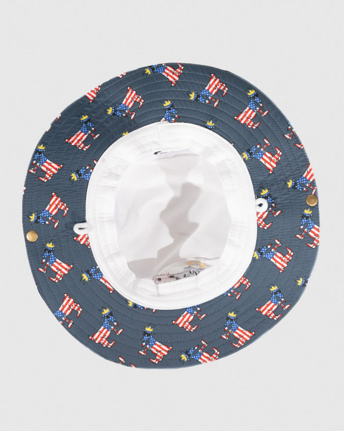 Bottom of white Freedom Bucket Hat#color_white