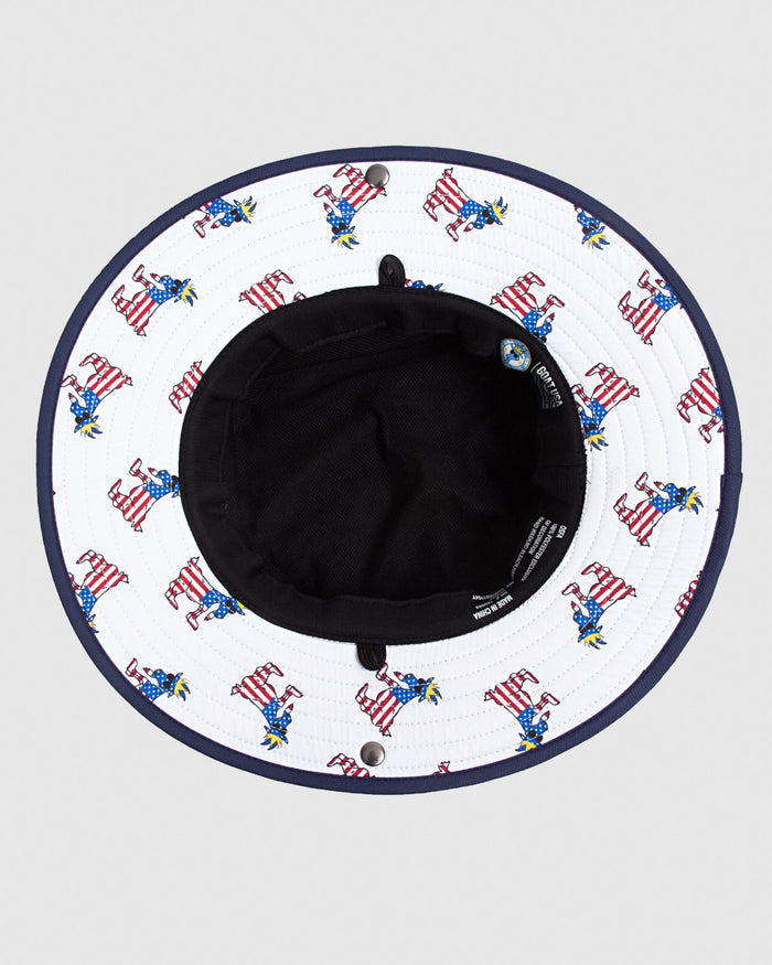Bottom of navy Freedom Bucket Hat#color_navy