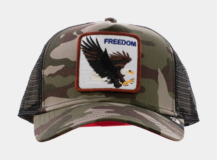 Freedom Camo Trucker Mens Hat (Green)