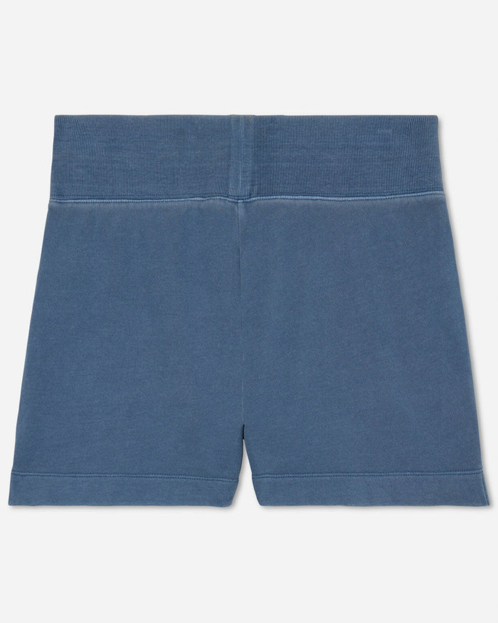 Back of slate-colored women's sweat shorts#color_slate