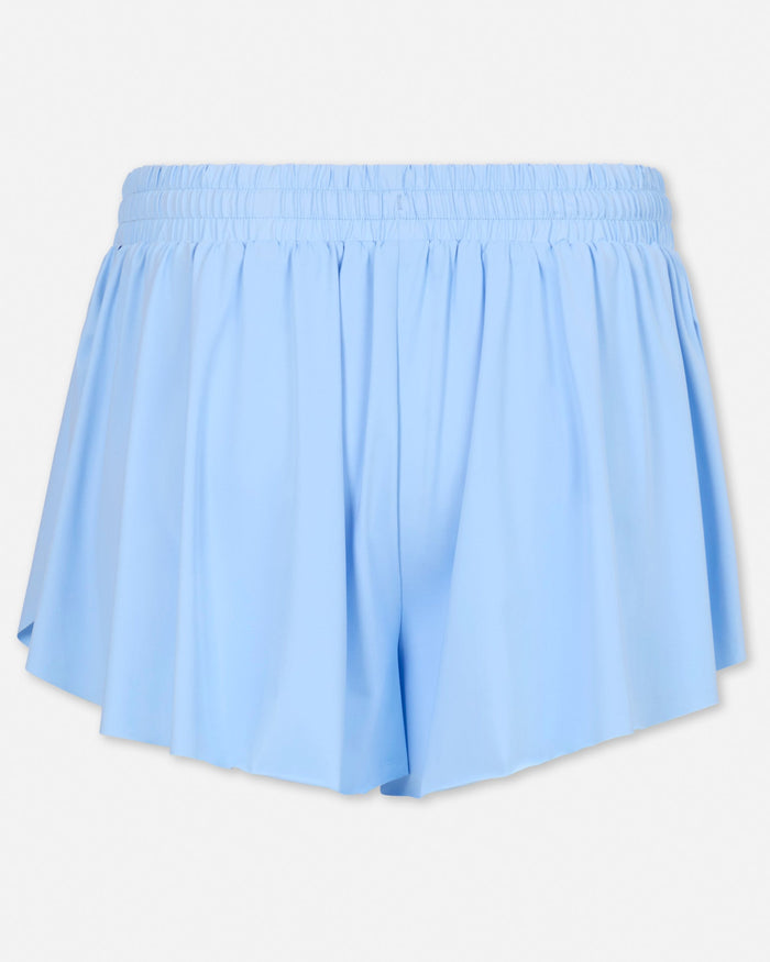Back of women's carolina blue butterfly shorts#color_carolina-blue