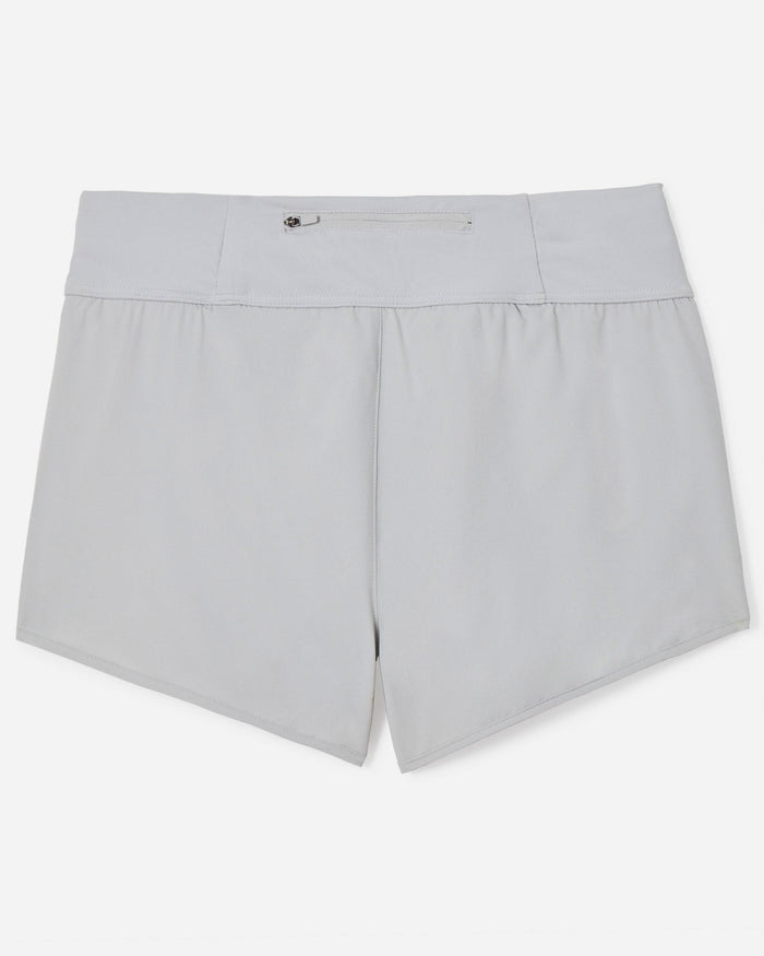 Back of gray women's athletic shorts#color_gray