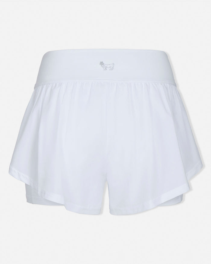 White tennis skirt short on a light gray background#color_white