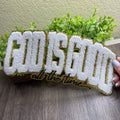God is Good White Chenille Patch