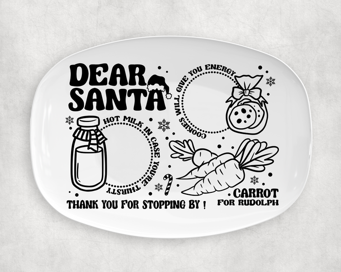 GOOD Dear Santa Plate UV DTF Transfer