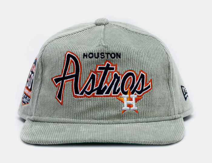 Houston Astros Corduroy Golfer Mens Hat (Grey)