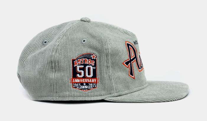 Houston Astros Corduroy Golfer Mens Hat (Grey)