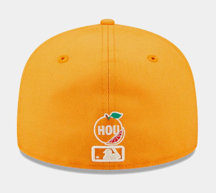 Houston Astros State Fruit 59FIFTY Fitted Cap Mens Hat (Yellow)