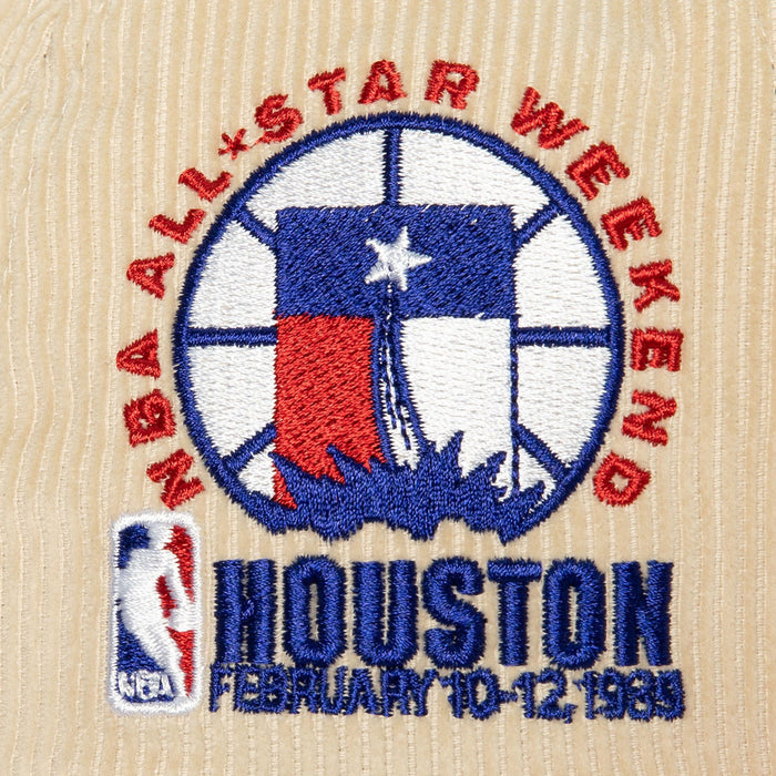 Houston Rockets 2 Tone Team Cord Fitted Mens Hat (Neutral/Red)