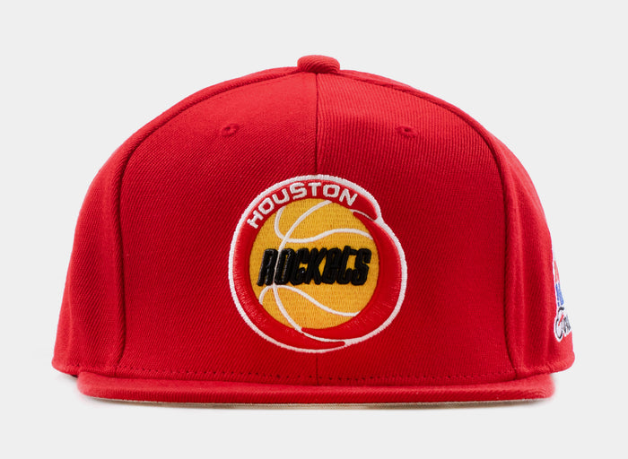 Houston Rockets Fitted Hat Mens Hat (Red)
