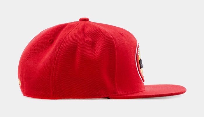 Houston Rockets Fitted Hat Mens Hat (Red)