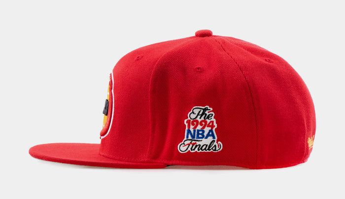 Houston Rockets Fitted Hat Mens Hat (Red)