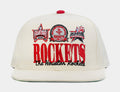 Houston Rockets Retro Snapback Mens Hat (Beige)