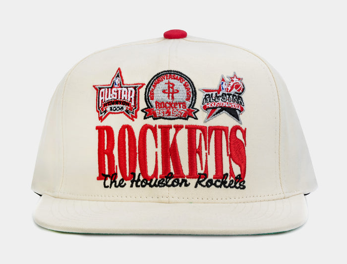 Houston Rockets Retro Snapback Mens Hat (Beige)