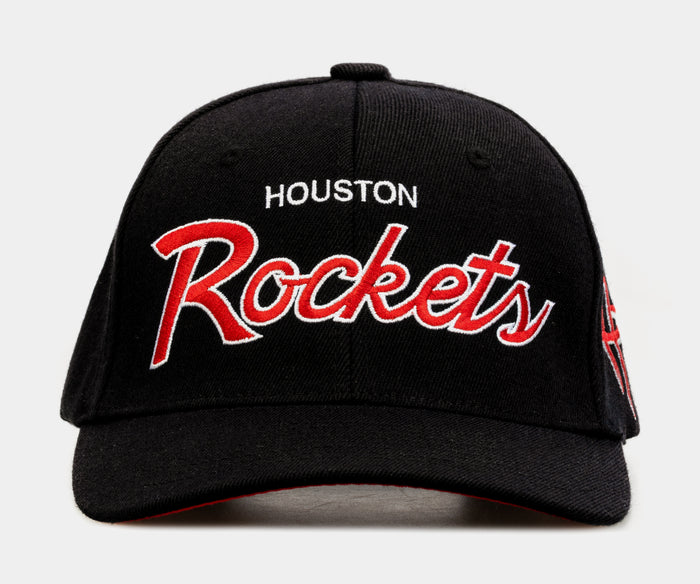 Houston Rockets Team Script 2.0 Mens Snapback Hat (Black)