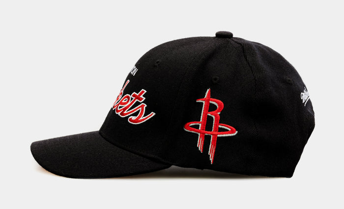 Houston Rockets Team Script 2.0 Mens Snapback Hat (Black)