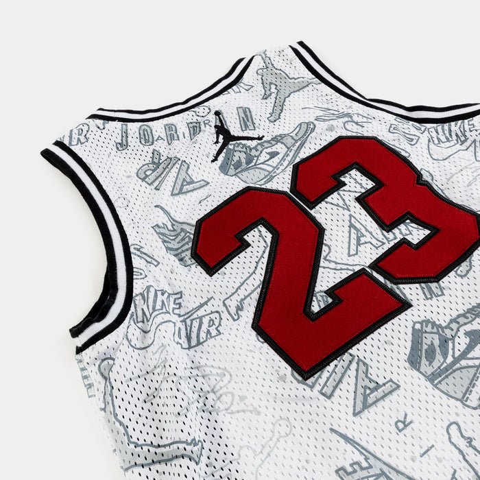 JDN 23 AOP Grade School Jersey (White)