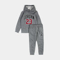 Jersey 23 Pullover and Jogger Preschool Set (Grey/Red)