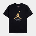 Jumpman Flight HBR Mens Short Sleeve Shirt (Black/Metallic Gold)