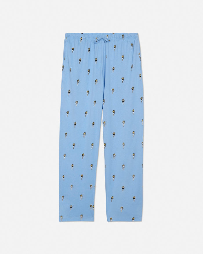 Front of light blue pajama pants with goat head pattern#color_carolina-blue