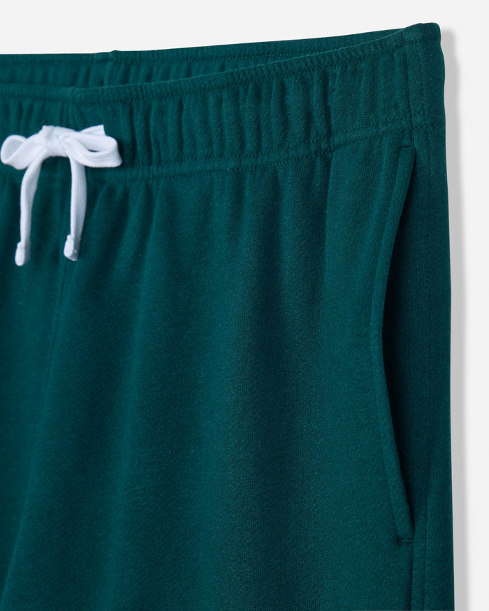 Close-up of pocket on sage french terry shorts#color_sage