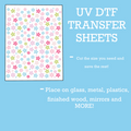 Large Colorful Daisies UV DTF SHEET