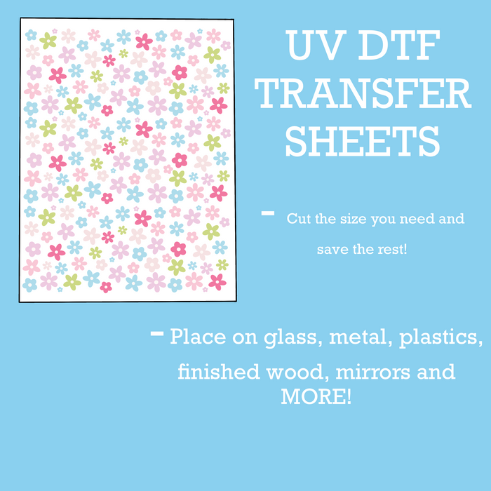 Large Colorful Daisies UV DTF SHEET