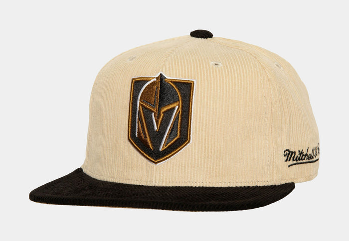 Las Vegas Golden Knights 2 Tone Team Cord Fitted Mens Hat (Neutral/Black)