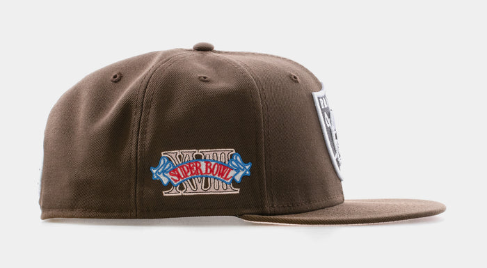 Las Vegas Raiders 59Fifty Fitted Cap Mens Hat (Brown)