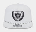 Las Vegas Raiders Golfer 9FIFTY Mens Snapback Hat (White)
