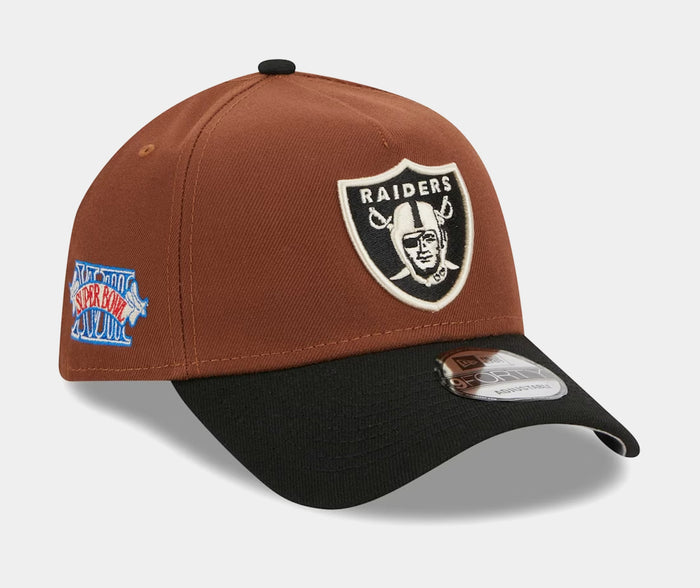 Las Vegas Raiders Harvest 9Forty Mens Hat (Black/Brown)