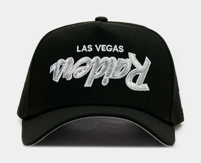 Las Vegas Raiders Upside Down Logo 9Forty Snapback Mens Hat (Blue/White)