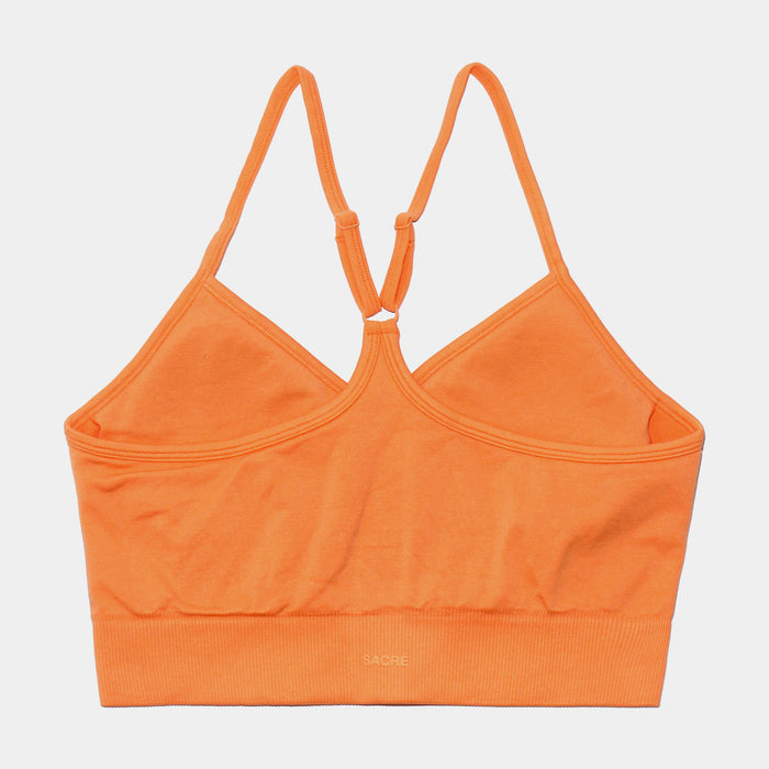 Layla Sports Bra Womens Top (Orange)