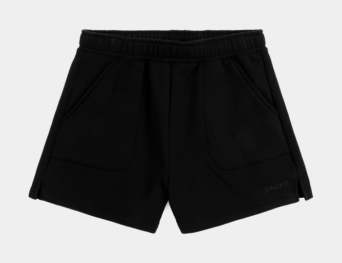 Leila Fleece Womens Shorts (Black)