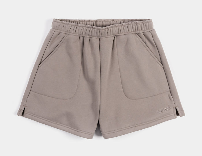 Leila Fleece Womens Shorts (Grey)