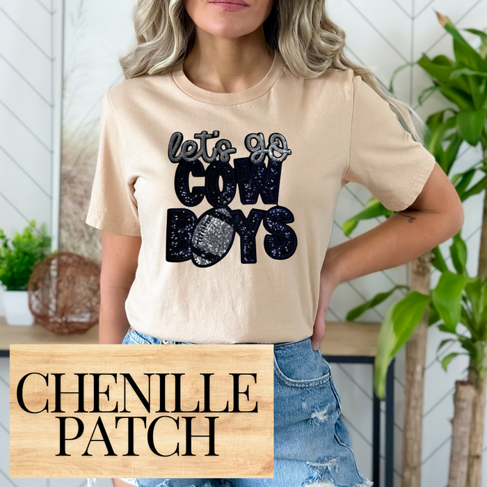 Let’s Go Cowboys Sequin Patch