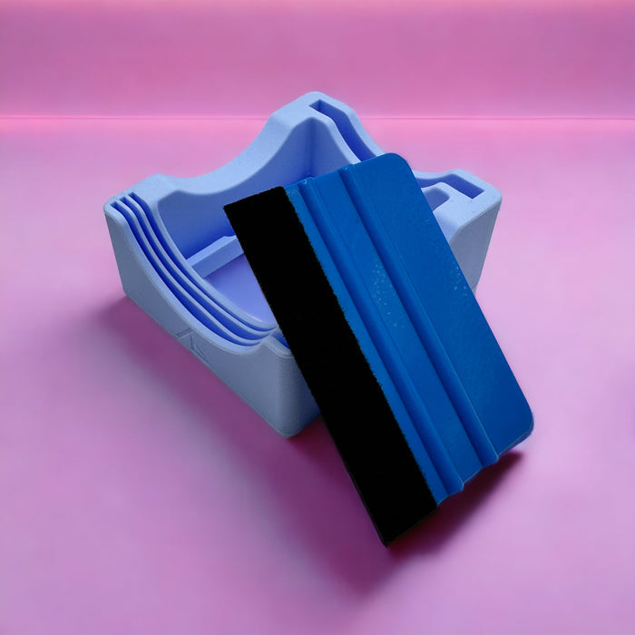Light Blue Cup Cradle with Squeegee SET