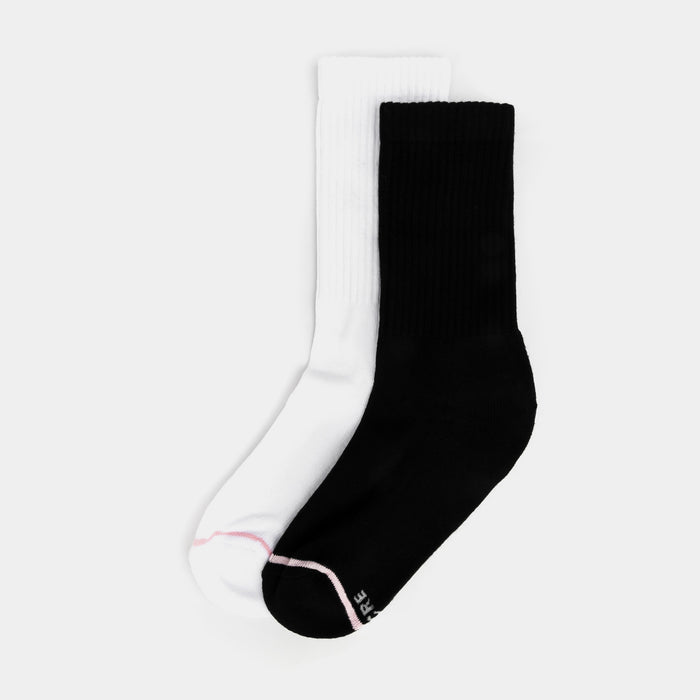 Long Crew Socks Set Womens Socks (Black/White)