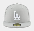 Los Angeles Dodgers 59FIFTY Fitted Cap Mens Hat (Grey)