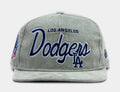 Los Angeles Dodgers Corduroy Golfer Mens Hat (Grey)